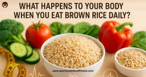 Bowl of cooked brown rice showing whole grains rich in fiber and nutrients