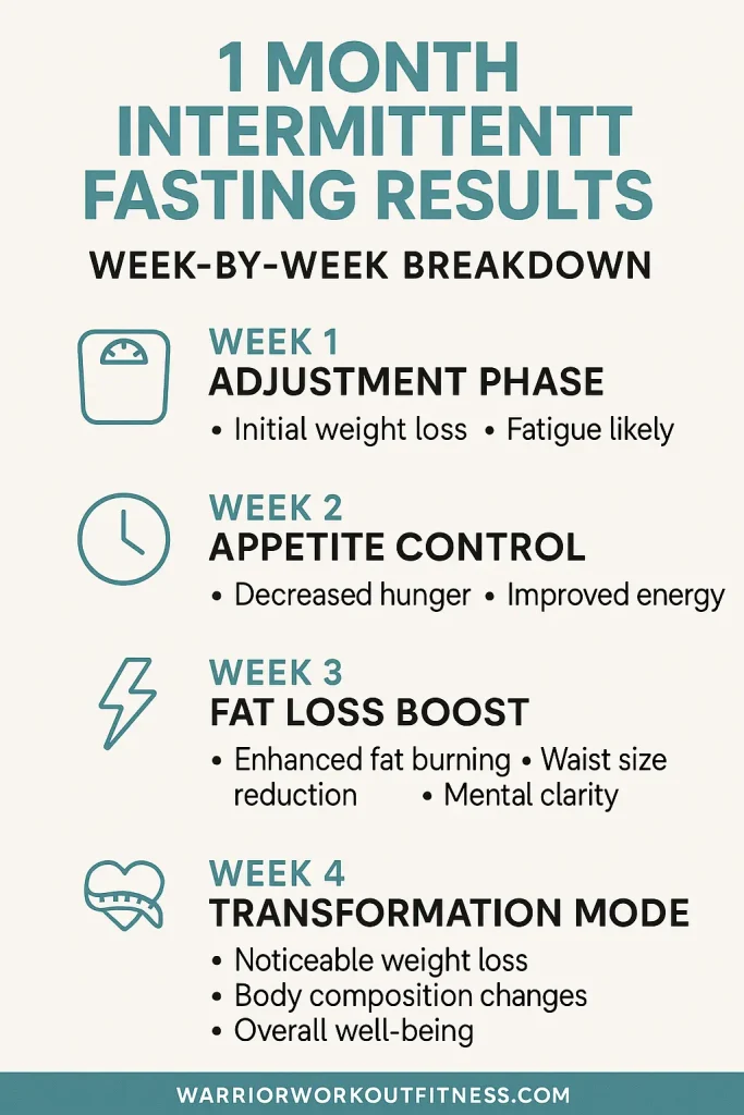 Results of 1 Month Intermittent Fasting